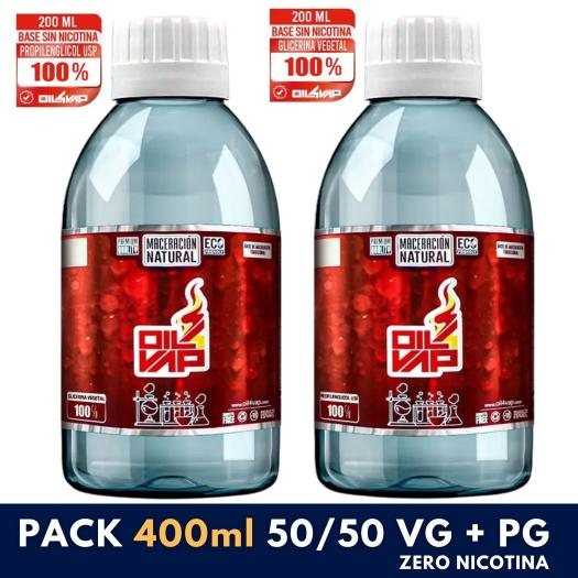 PACK 400ml 50/50 VG + PG (200ml PG + 200ML VG) - Sem Nicotina