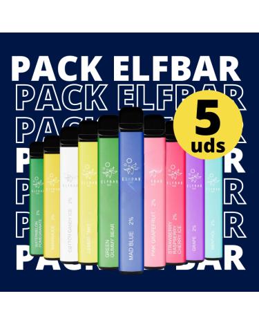 PACK 5 UDS Elf Bar 600 Puff - 20mg