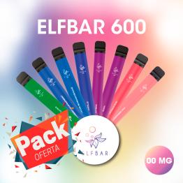 PACK 5 UDS Elf Bar 600 Puff - SEM NICOTINA