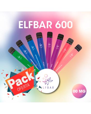 PACK 5 UDS Elf Bar 600 Puff - SEM NICOTINA