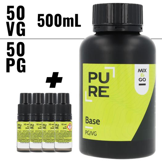 Pack 500 ml Base 50/50 Mix&Go Pure (Fast)