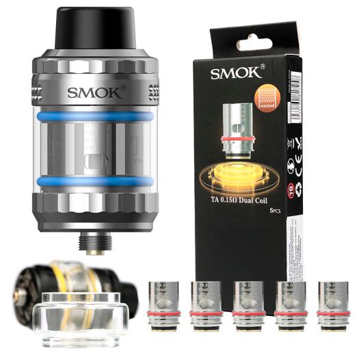 Pack Atomizador T-Air Smok + 5 Coils Pack 0.15ohms + Pyrex 5ml