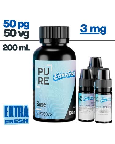 PURE Extra Fresh 200ml  | 3mg | 50/50 Base DIY Pack