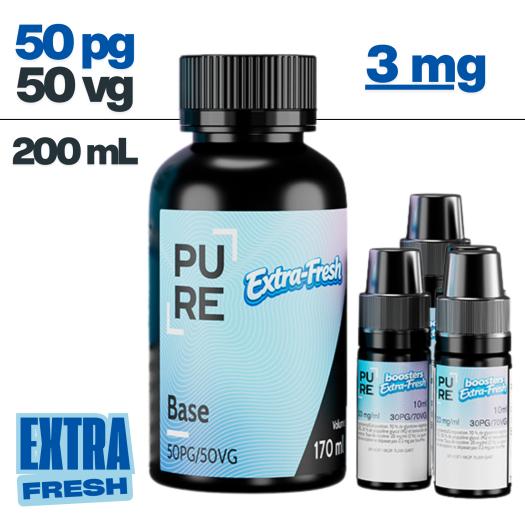 PURE Extra Fresh 200ml  | 3mg | 50/50 Base DIY Pack