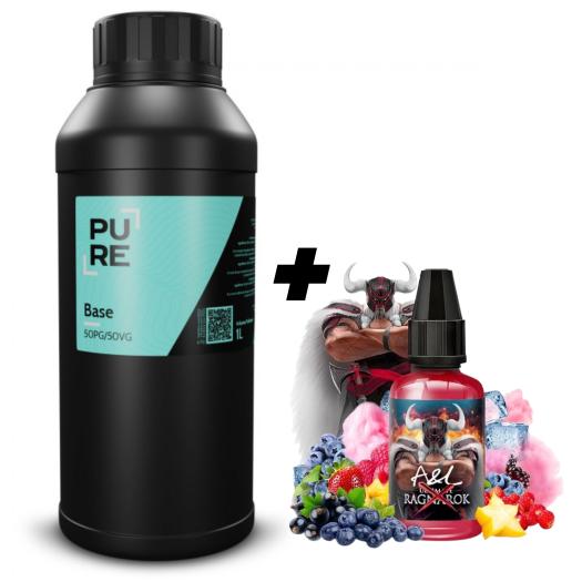 Pack Base DIY 1L 50PG/50VG PURE + Aroma Ragnarok X 30ml