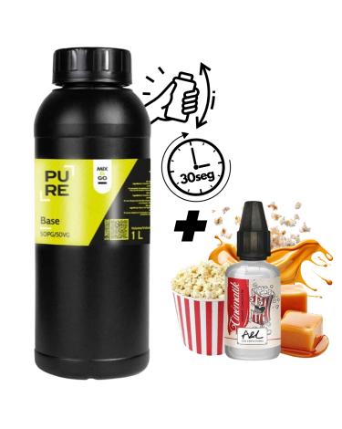 Pack Base DIY 1L Mix&Go 50PG/50VG PURE + Aroma Cinematik 30ml