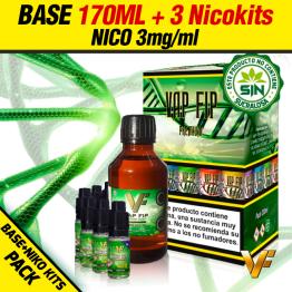 → PACK BASE VAP FIP 170ml + 3 Nicokits ✭ 200ml a 3mg/ml ✭