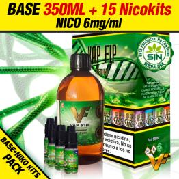 → PACK BASE VAP FIP 350ml + 15 Nicokits ✭ 500ml a 6mg/ml ✭