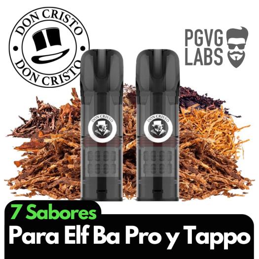 Pacote de 2 Cartuchos Pré-cheios Don Cristo 2ml 20mg para Elfa Pro e Tappo Air