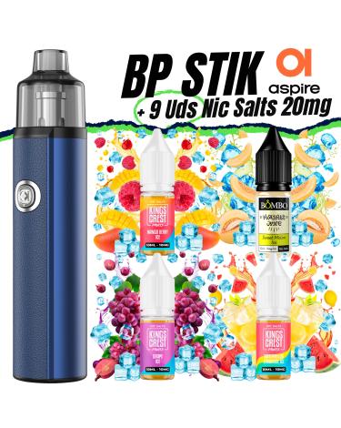 Pack de Iniciante BP STIK Aspire + 4 Sais de Nicotina 10ml 5mg