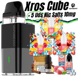Pack de Iniciante Xros Cube + 5 uds Sais de nicotina 10ml 10mg