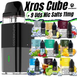 Pack de Iniciante Xros Cube Vaporesso + 9 uds Sais 10ml 11mg