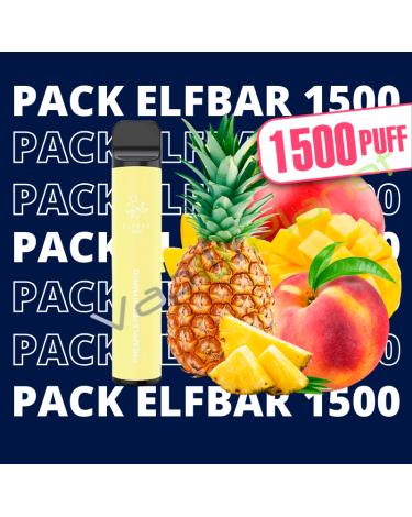 Pack Descartáveis ElfBar 1500 Puffs Sem Nicotina - 9 unidades