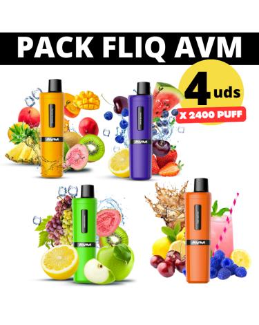 Pack Descartáveis FLIQ AVM 4 Unidades