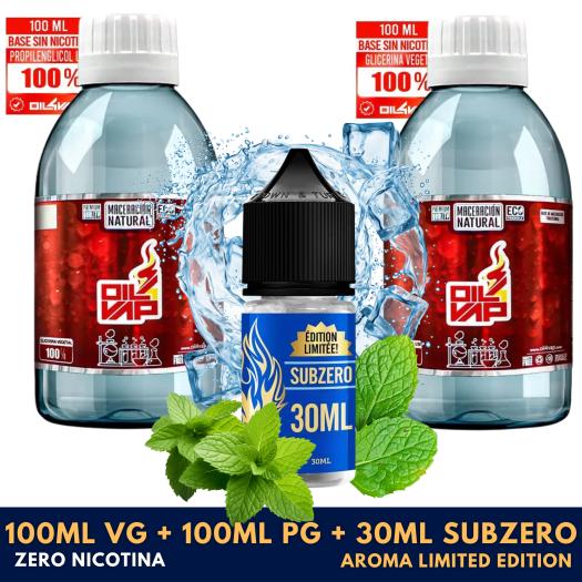 Pack DIY - Aroma Subzero Halo 30ml + 100ml VG + 100ml PG OIl4Vap