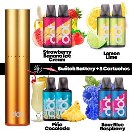 DotMod Switch Battery Pack + 8 Cartuchos | 8x2ml 20mg | 4800 Puffs | Sunburst Orange