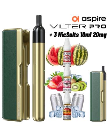 Pack Vilter Pro (Green) Aspire + 3uds Nic Salts 10ml 20mg