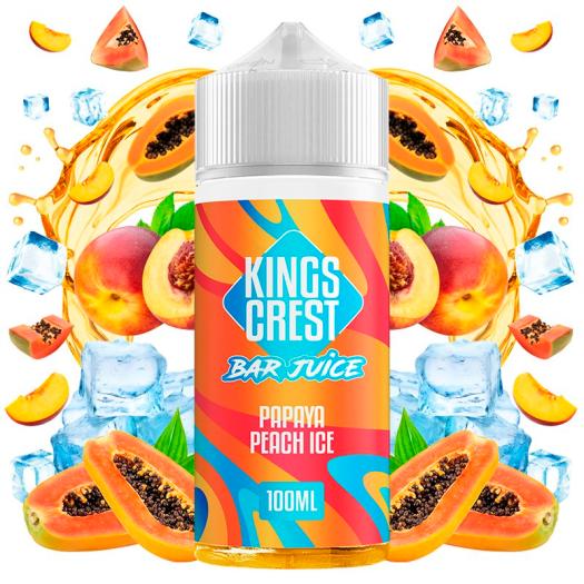 Papaya Peach Ice 100ml  + Nicokits - Kings Crest Bar Juice