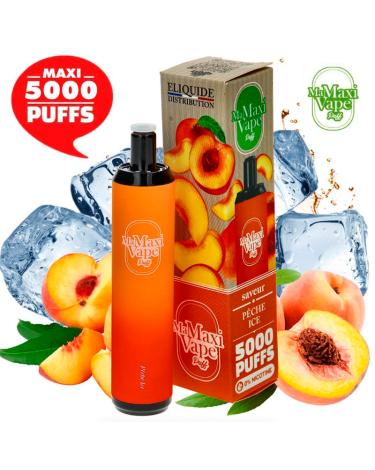 PEACH ICE Ma Maxi vape 5000 puffs SEM NICOTINA