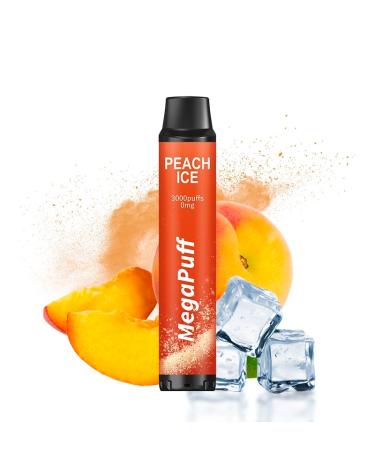 Peach Ice MegaPuff – 3000 PUFF – Descartável SEM NICOTINA