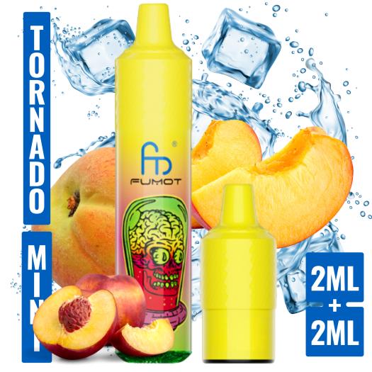 Peach Ice Mini Tornado 1200 (com 2 cápsulas de 2 ml e 20 mg)