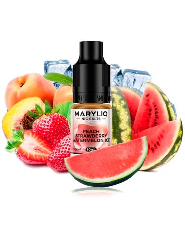 Peach Strawberry Watermelon Ice Nic Salt 20mg 10ml - Maryliq by Lost Mary