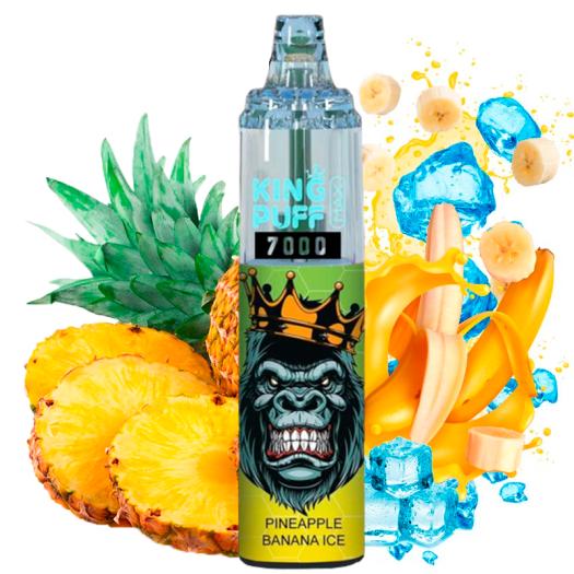 Pineapple Banana ice 7000 puffs - KING PUFF v2 - SEM NICOTINA