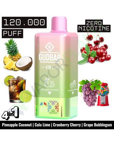PINEAPPLE COCONUT Descartável 4in1 | 120.000 Puff | GUDBAR (SEM NICOTINA)