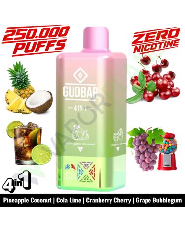 PINEAPPLE COCONUT Descartável 4in1 | 250.000 Puff | GUDBAR V2 (SEM NICOTINA)