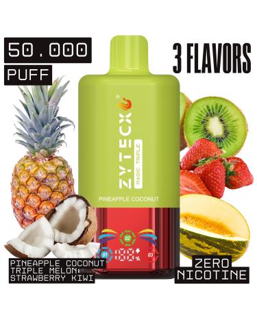 Pineapple Coconut | MAGIC TRIPLE Descartável | 50.000 Puff Sem Nicotina |