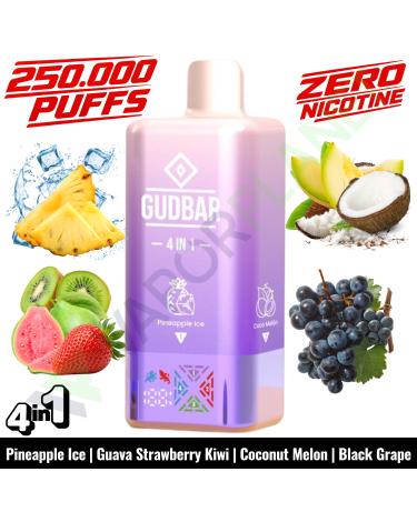 PINEAPPLE ICE Descartável 4in1 | 250.000 Puff | GUDBAR V2 (SEM NICOTINA)