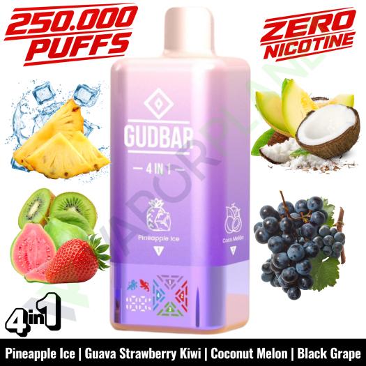 PINEAPPLE ICE Descartável 4in1 | 250.000 Puff | GUDBAR V2 (SEM NICOTINA)
