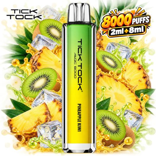 Pineapple Kiwi Tick Tock Magic 8K 20mg | 8.000 Puff (2ml+8ml)