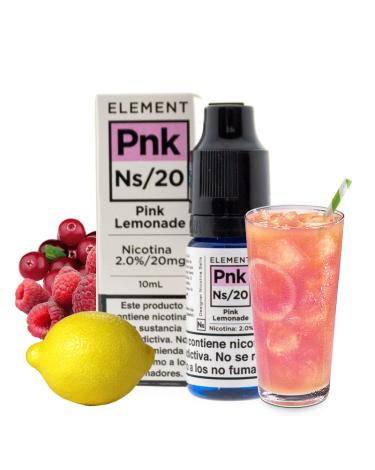 PINK LEMONADE - ELEMENT ELIQUID SALTS 10 ml - Líquido com SAIS DE NICOTINA