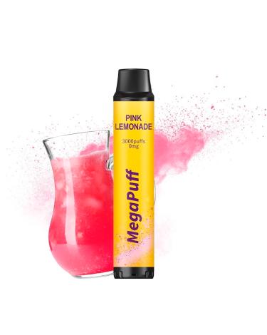 Pink Lemonade MegaPuff – 3000 PUFF – Descartável SEM NICOTINA