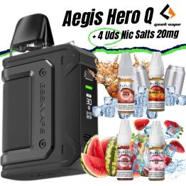 Pod Aegis Hero Q Geekvape (Black) + 4 uds Nic Salts 10ml 20mg