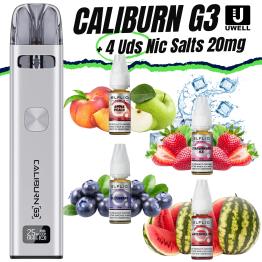 Pod CALIBURN G3 UWell + 4 uds Nic Salts 10ml 20mg