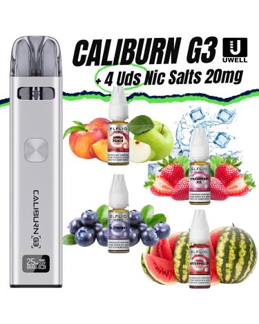Pod CALIBURN G3 UWell + 4 uds Nic Salts 10ml 20mg