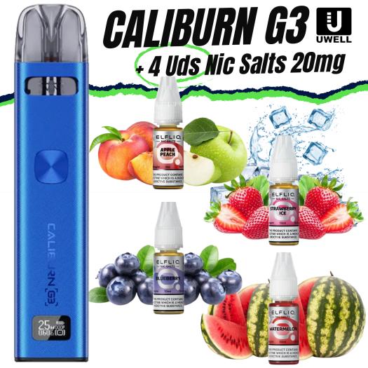 Pod CALIBURN G3 UWell + 4 uds Nic Salts 10ml 20mg