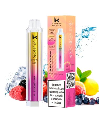 Pod Descartável Berry Lemonade 600puffs - Kudos Vapes Crystal