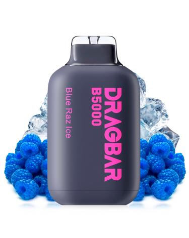 Pod descartável Dragbar B5000 Blue Raz Ice 5000puffs - Zovoo