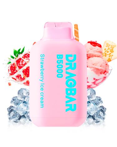 Pod descartável Dragbar B5000 Strawberry Ice Cream 5000puffs - Zovoo