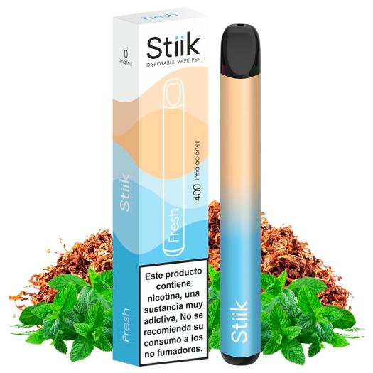 Cápsula descartável fresca - Tabaco mentolado 400 baforadas - Stiik