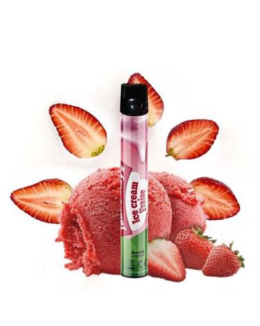 Pod Descartável Ice Cream Strawberry 600 puffs - Wpuff y Liquideo