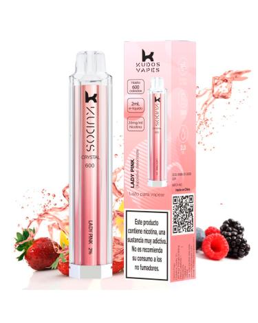 Pod Descartável Lady Pink 600puffs - Kudos Vapes Crystal