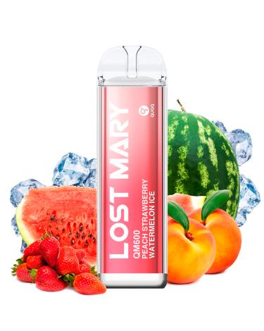 Pod Descartável Peach Strawberry Watermelon Ice 600puffs - Lost Mary QM600 20mg