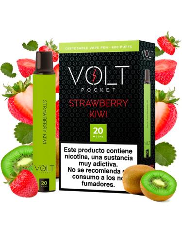 Pod Descartável Strawberry Kiwi 600puffs 20mg - Volt Pocket