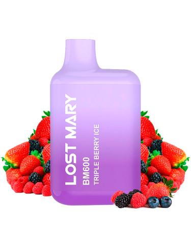 Pod Descartável Triple Berry Ice 600puffs - Lost Mary BM600