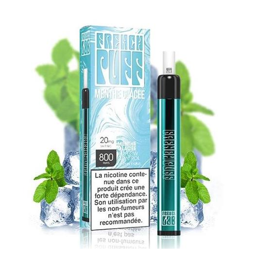 Pod descartável Vape Pen Hortelã Glacial 800 caladas - 550 mAh 20mg - French Puff