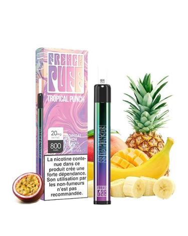 Pod Vape Pen Descartável Tropical Punch 800 puffs - 550 mAh 20mg - French Puff